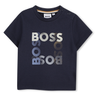 Short-sleeved t-shirt, NAVY, hi-res