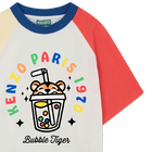 T-shirt with sleeves and contrast collar KENZO KIDS 
                    BOY