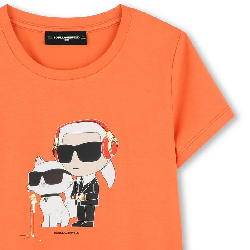 T-shirt with print KARL LAGERFELD KIDS 
                        GIRL