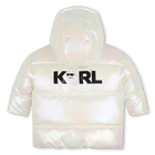 Hooded down jacket KARL LAGERFELD KIDS 
                    GIRL