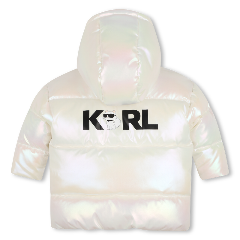 Hooded down jacket KARL LAGERFELD KIDS 
                        GIRL