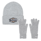 Hat and gloves set, CHINE GREY, hi-res