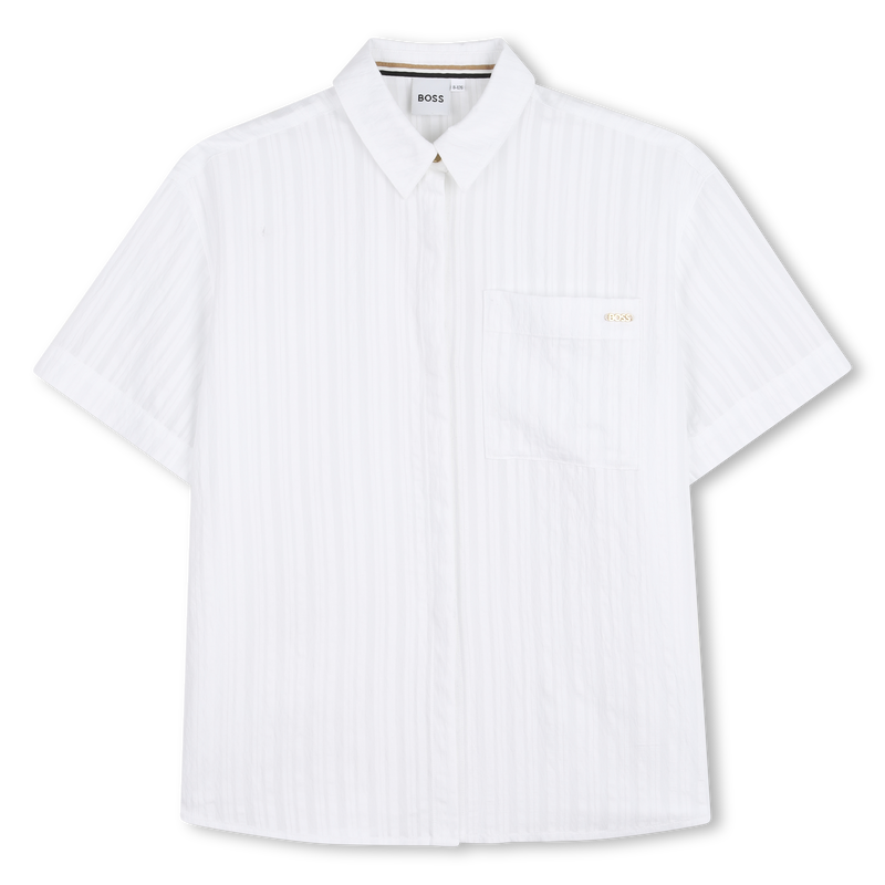 LIGHTWEIGHT EMBOSSED FABRIC SHIRT BOSS 
                        GIRL