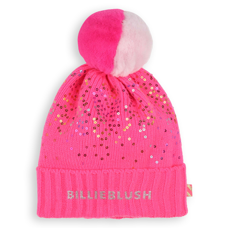 Pompom hat with sequins BILLIEBLUSH 
                        GIRL