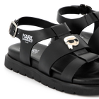 Buckled leather sandals KARL LAGERFELD KIDS 
                    GIRL