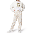 Cotton and linen trousers DKNY 
                    GIRL