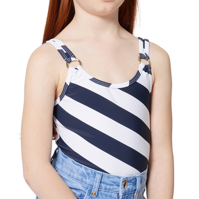 Striped 1-piece bathing suit MICHAEL KORS GIRL