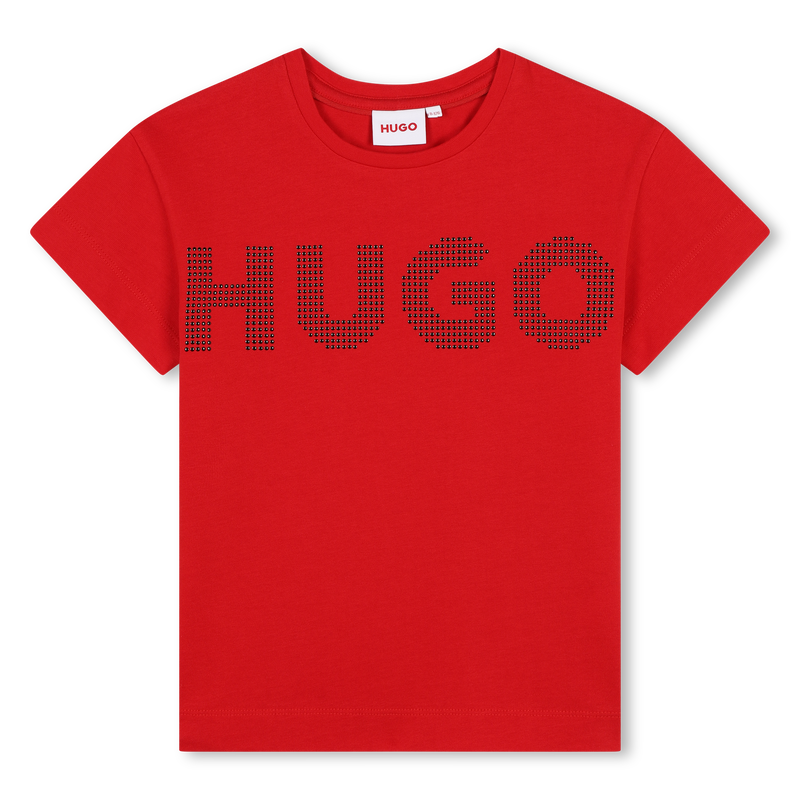 Studded Cotton Logo T-Shirt HUGO 
                        GIRL