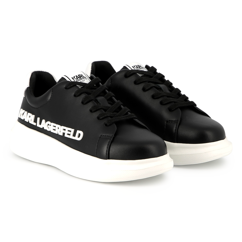 Lace-up leather trainers KARL LAGERFELD KIDS 
                        UNISEX
