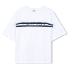 Short-sleeved t-shirt, WHITE  BLUE, hi-res