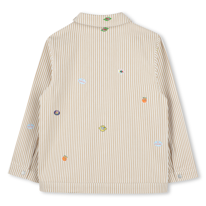 Striped cotton twill jacket KENZO KIDS 
                        UNISEX