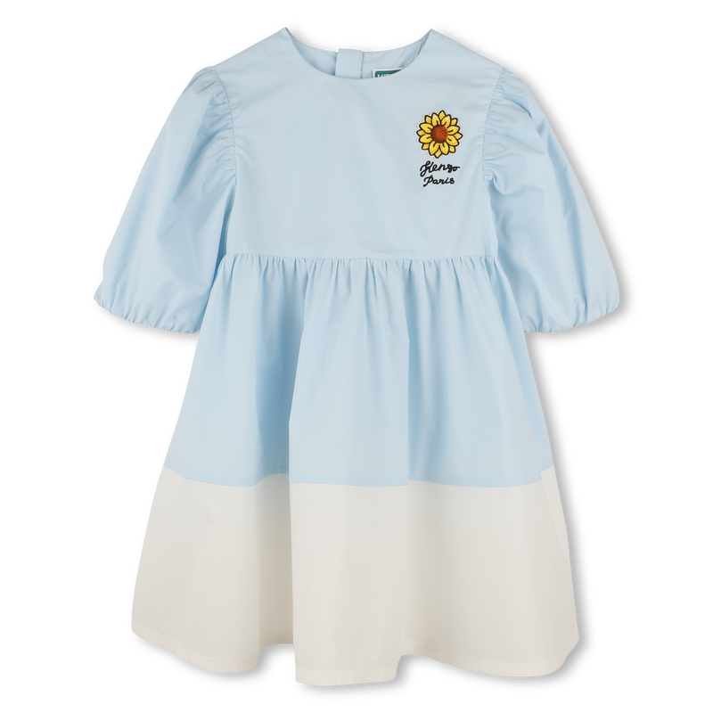 Two-colour flared dress KENZO KIDS 
                        GIRL