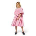 Embroidered cotton satin dress KENZO KIDS 
                    GIRL