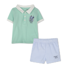 Cotton polo shirt and shorts KENZO KIDS 
                    BOY
