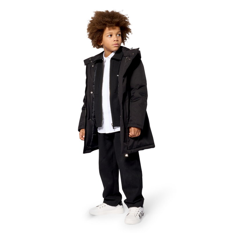 Hooded parka KARL LAGERFELD KIDS 
                        BOY