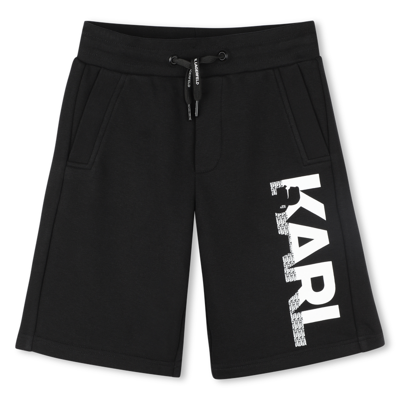 Elasticated cotton Bermudas KARL LAGERFELD KIDS 
                        BOY