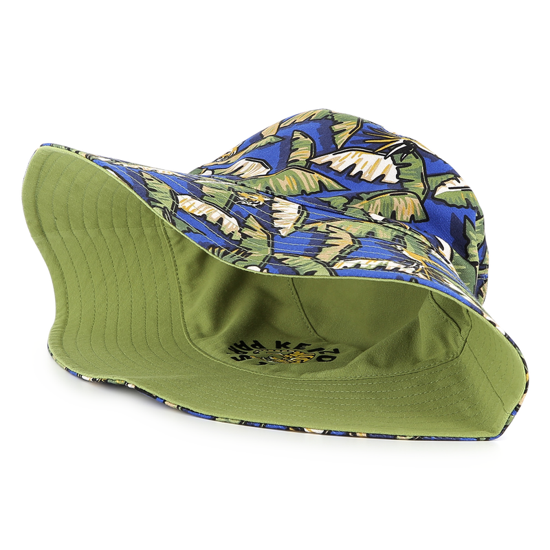 Reversible cotton bucket hat KENZO KIDS 
                        UNISEX