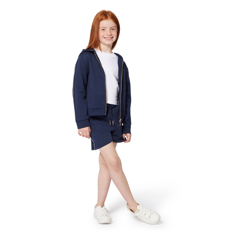 Embroidered cotton T-shirt MICHAEL KORS 
                        GIRL