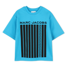Two-tone cotton T-shirt, TURQUOISE, hi-res