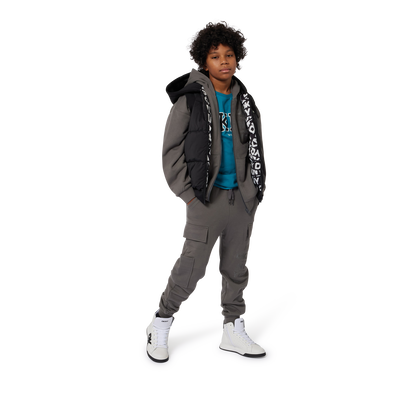 Cotton Jersey Zip-Up Sweatshirt DKNY BOY