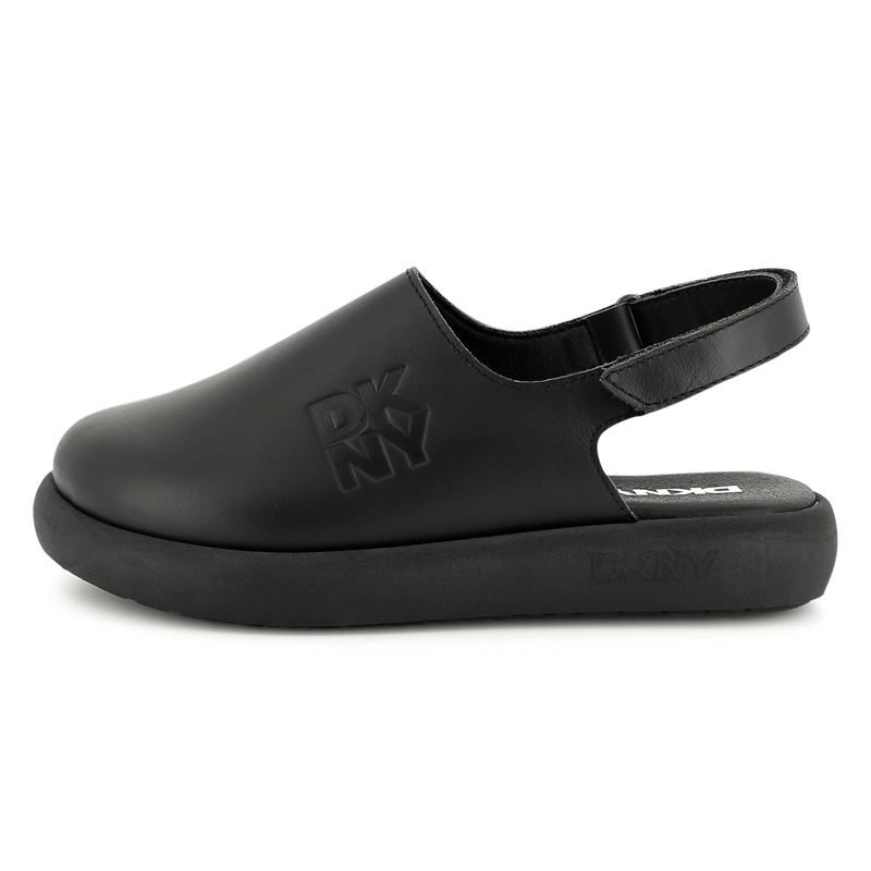 Leather hook-and-loop clogs DKNY 
                        UNISEX
