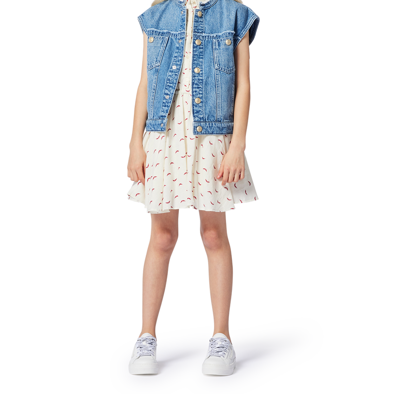 Sleeveless printed dress