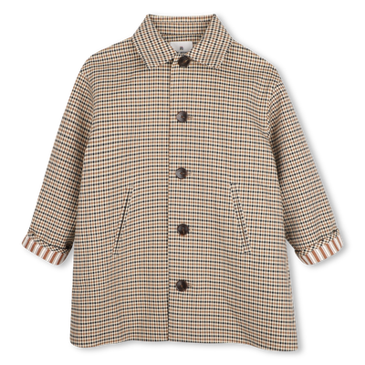 Long checkered coat KIDS AROUND GIRL