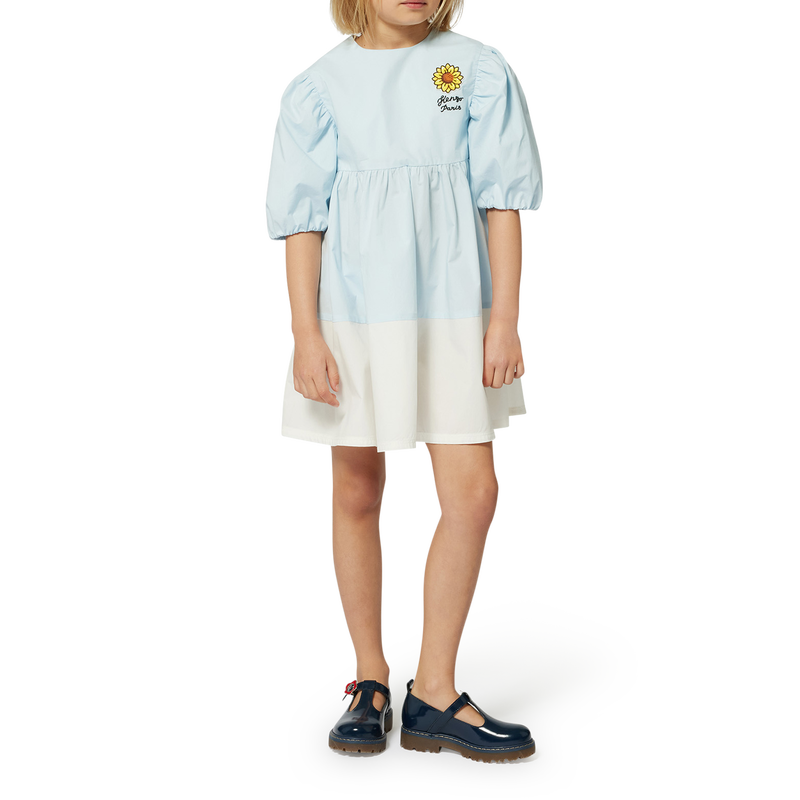 Two-colour flared dress KENZO KIDS 
                        GIRL