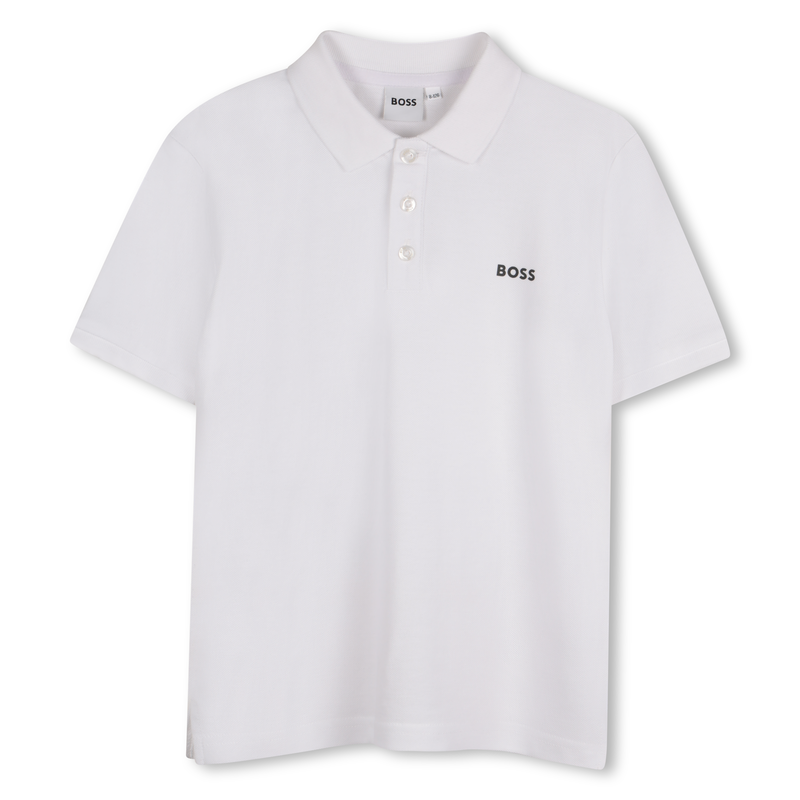 Cotton polo shirt with logo BOSS 
                        BOY