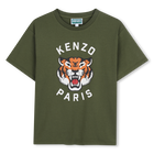 Short-sleeved t-shirt, KHAKI, hi-res