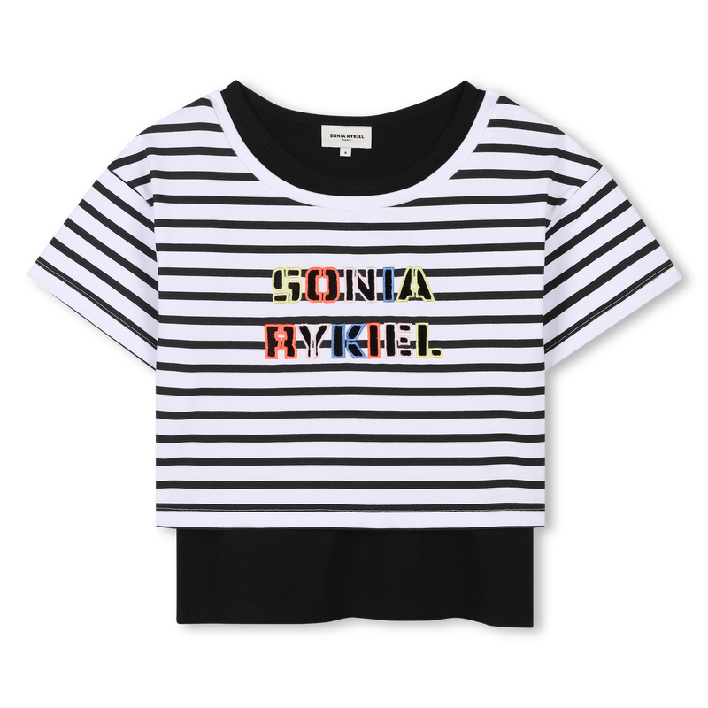 Two-in-one T-shirt with top SONIA RYKIEL 
                        GIRL