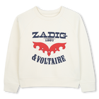 Printed sweatshirt, OFF WHITE, hi-res