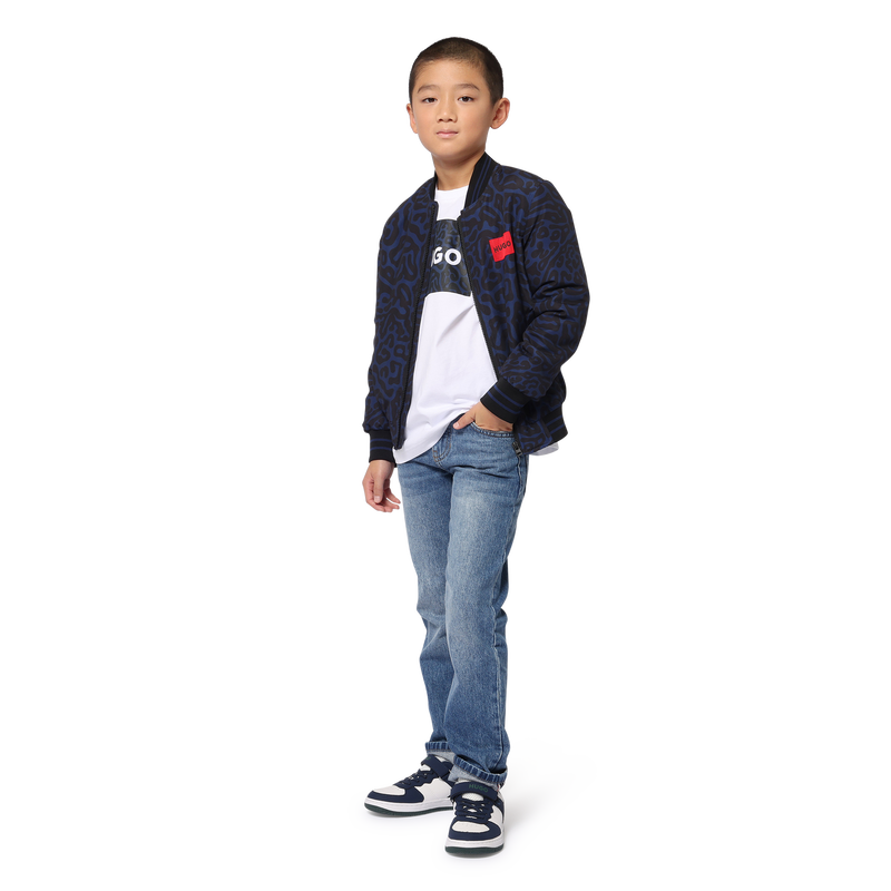 Straight-Cut Cotton Jeans HUGO 
                        BOY