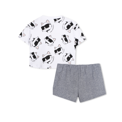 T-shirt and shorts set KARL LAGERFELD KIDS GIRL