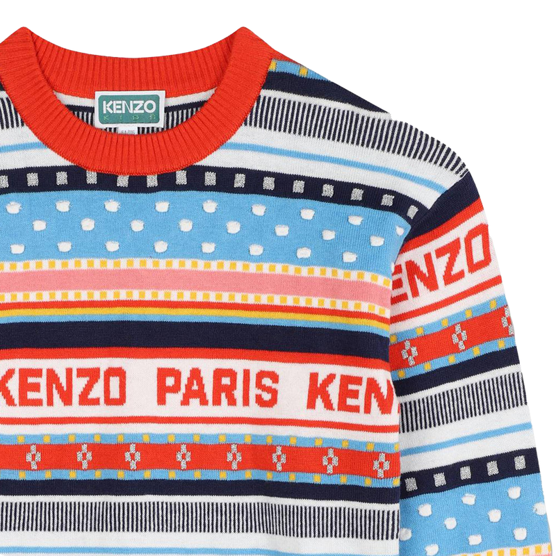 Jacquard knitted dress KENZO KIDS 
                        GIRL