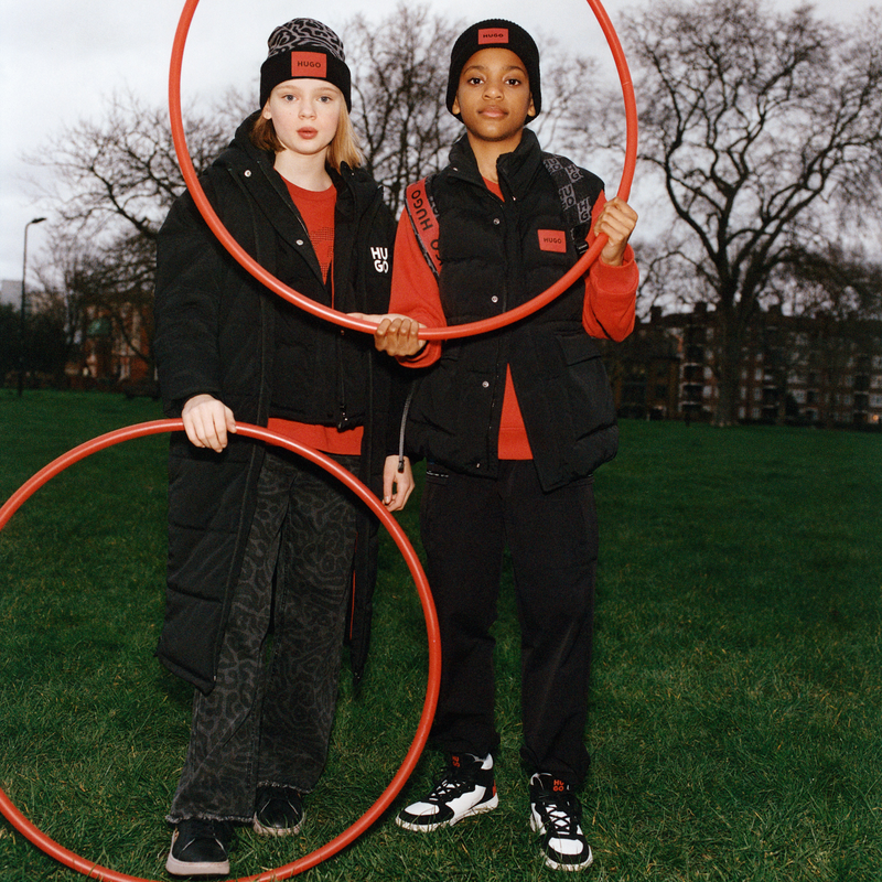 Convertible Hooded Puffer HUGO 
                        GIRL