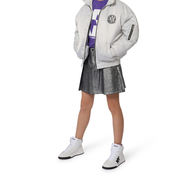 Zip-Up Satin-Finish Jacket DKNY 
                        GIRL