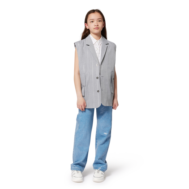 Sleeveless striped jacket DKNY 
                        GIRL