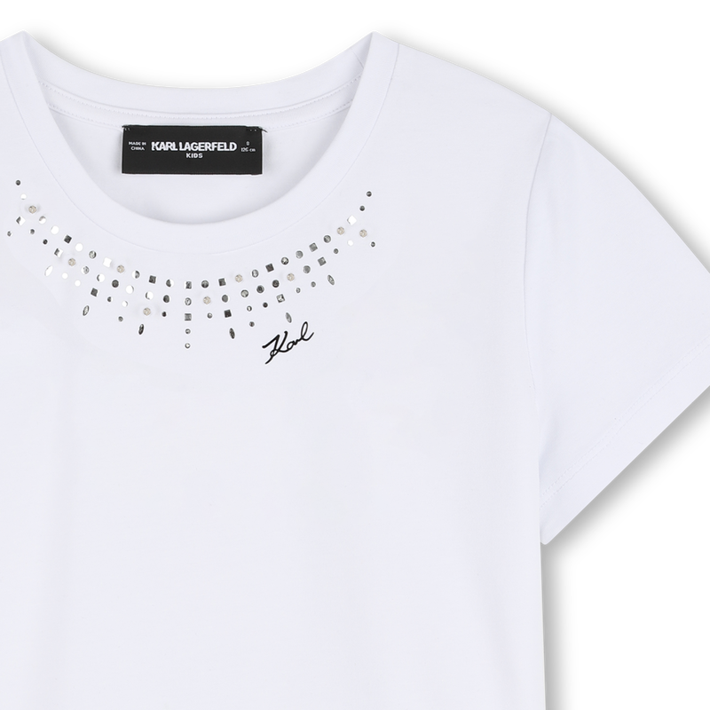 SHORT SLEEVE T-SHIRT KARL LAGERFELD KIDS 
                        GIRL