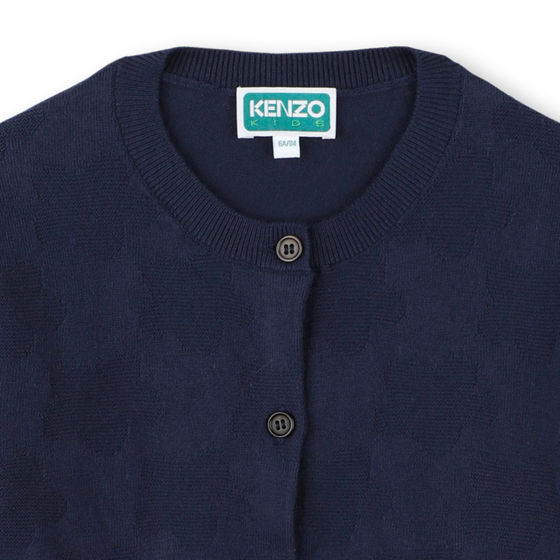 Plain buttoned cardigan KENZO KIDS 
                        GIRL