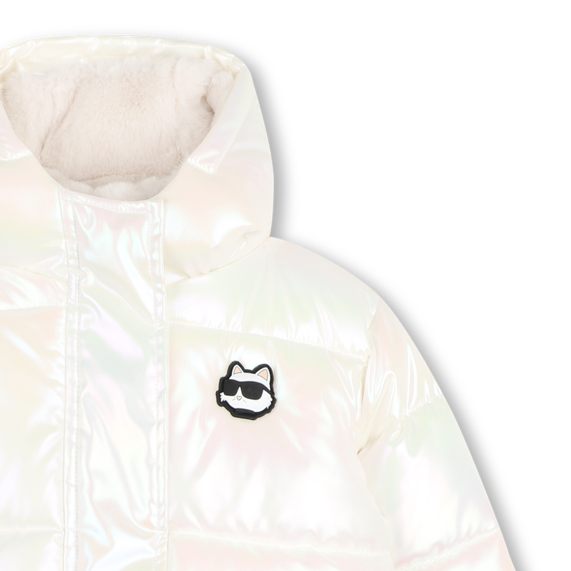 Hooded down jacket KARL LAGERFELD KIDS 
                        GIRL