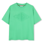 Faded cotton T-shirt, ISLAND GREEN, hi-res