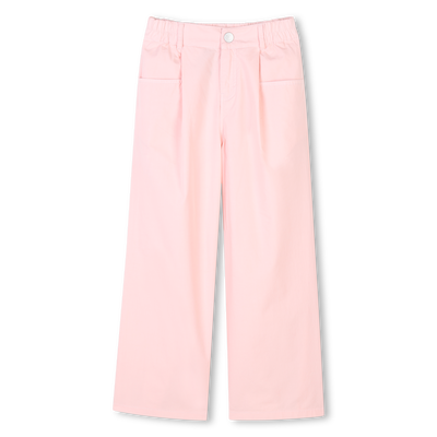 Flared poplin trousers KENZO KIDS GIRL