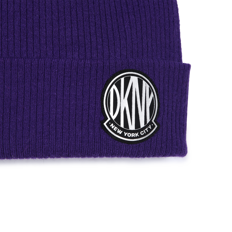 Knitted hat with turn-up cuff DKNY 
                        GIRL