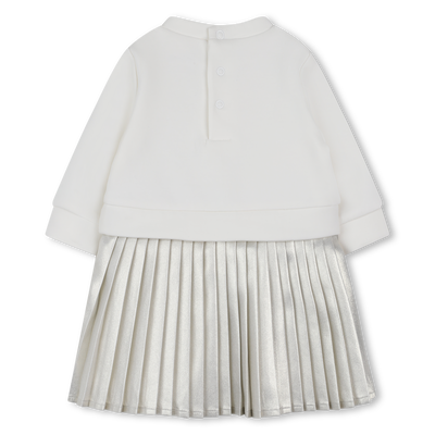 Bi-material long-sleeved dress MICHAEL KORS GIRL