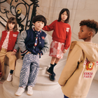 Flared cotton trousers KENZO KIDS 
                    GIRL