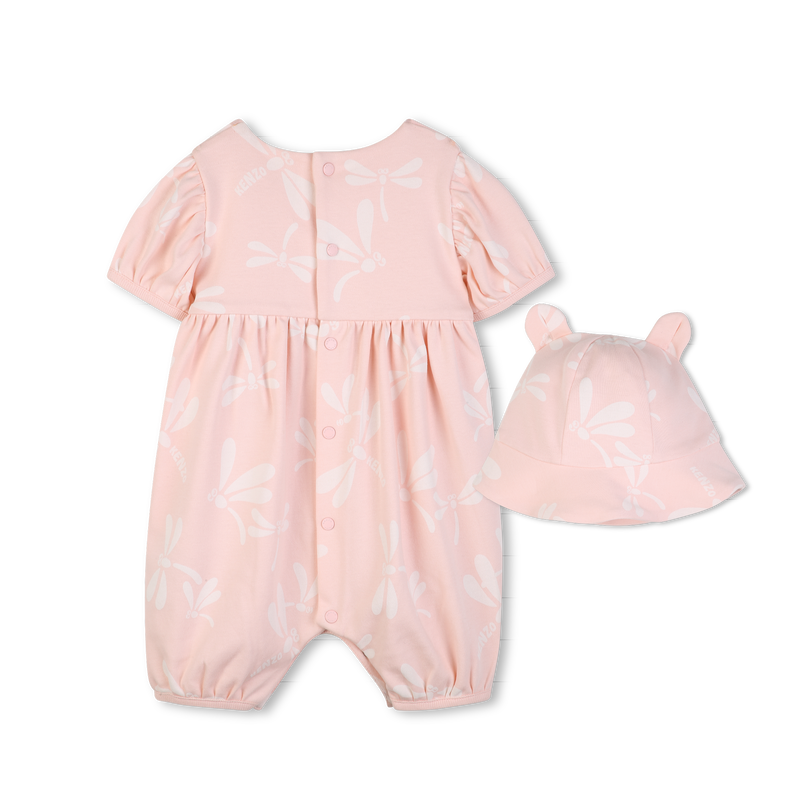 PLAYSUIT AND BUCKET HAT SET KENZO KIDS 
                        GIRL