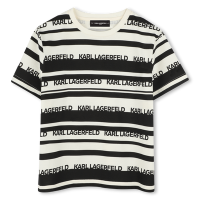 Striped short-sleeved T-shirt KARL LAGERFELD KIDS BOY