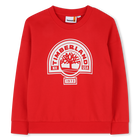 Fleece sweatshirt, RED, hi-res