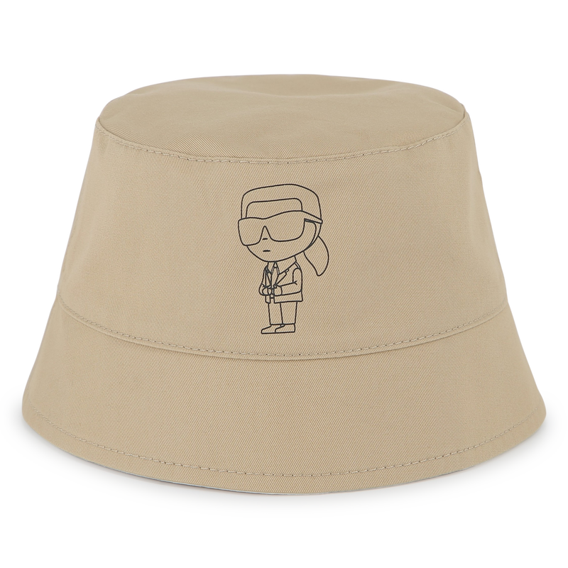 Reversible twill bucket hat KARL LAGERFELD KIDS 
                        BOY